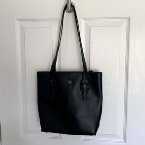 Cristian made in Italy black leather tote bag